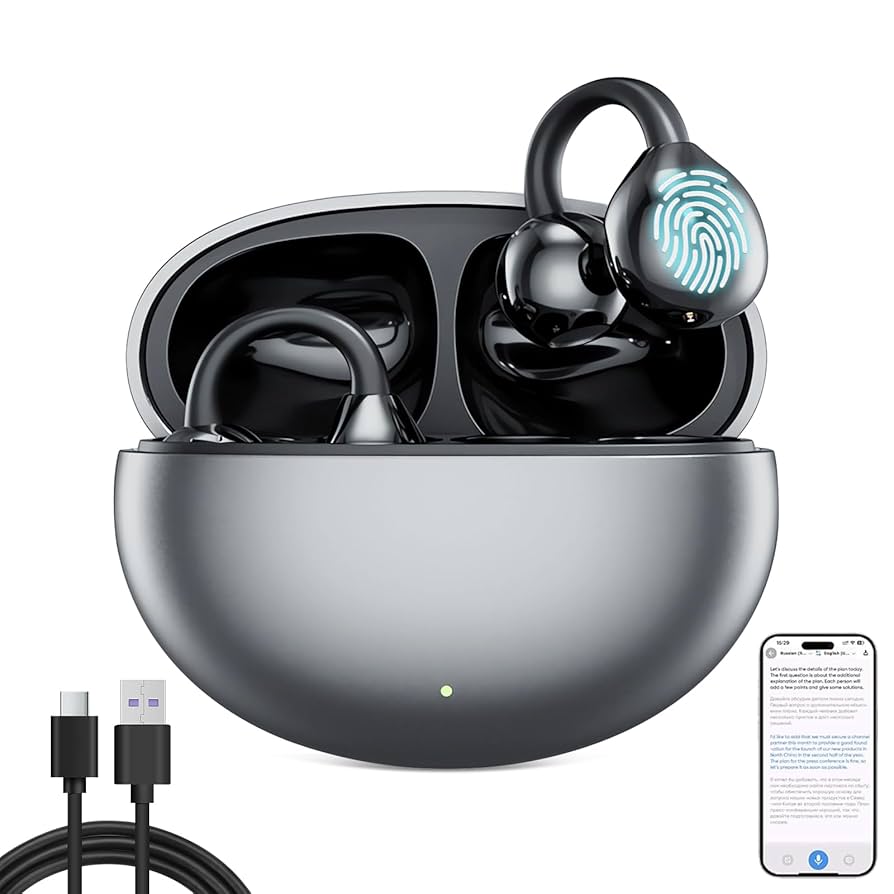 【新品】翻訳イヤホン リアルタイム、AI言語60時間バッテリー 旅行用144言語 Amazon.co.jp: 言語翻訳イヤホン、3-in-1 AI翻訳イヤホン、144